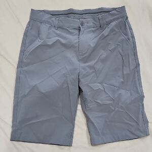 adidas Men's Light Gray Flat Front Shorts